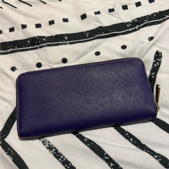 Michael Kors Dark Purple Zip-Around Wallet - Picture 2 of 3
